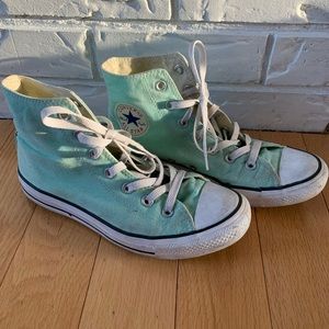 Mint Green High Top Converse